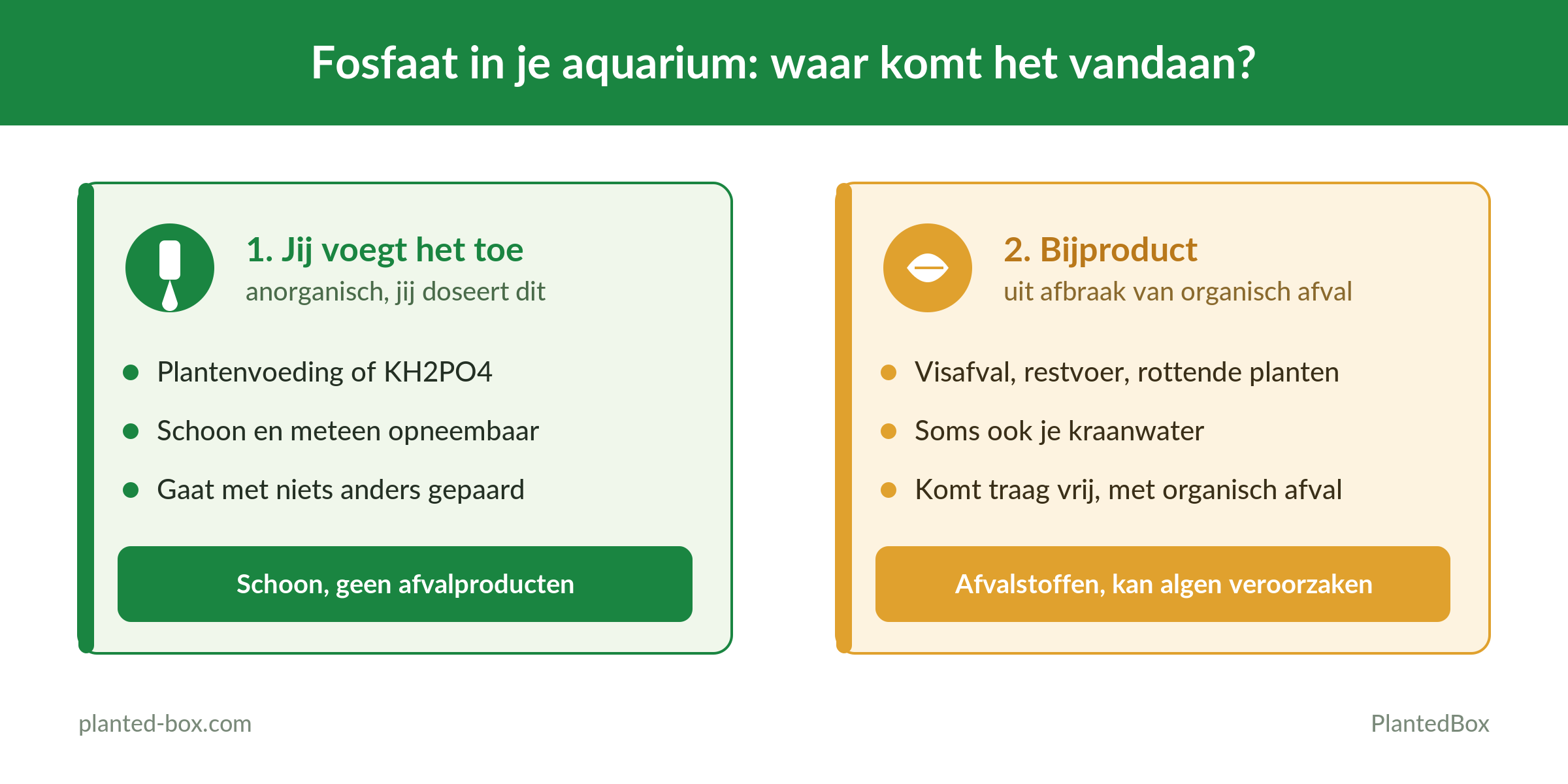 De twee manieren van fosfaat toevoegen aan je aquarium